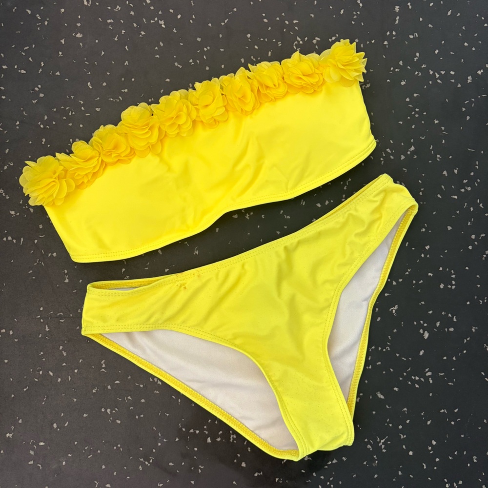 Yellow Floral Bikini Set